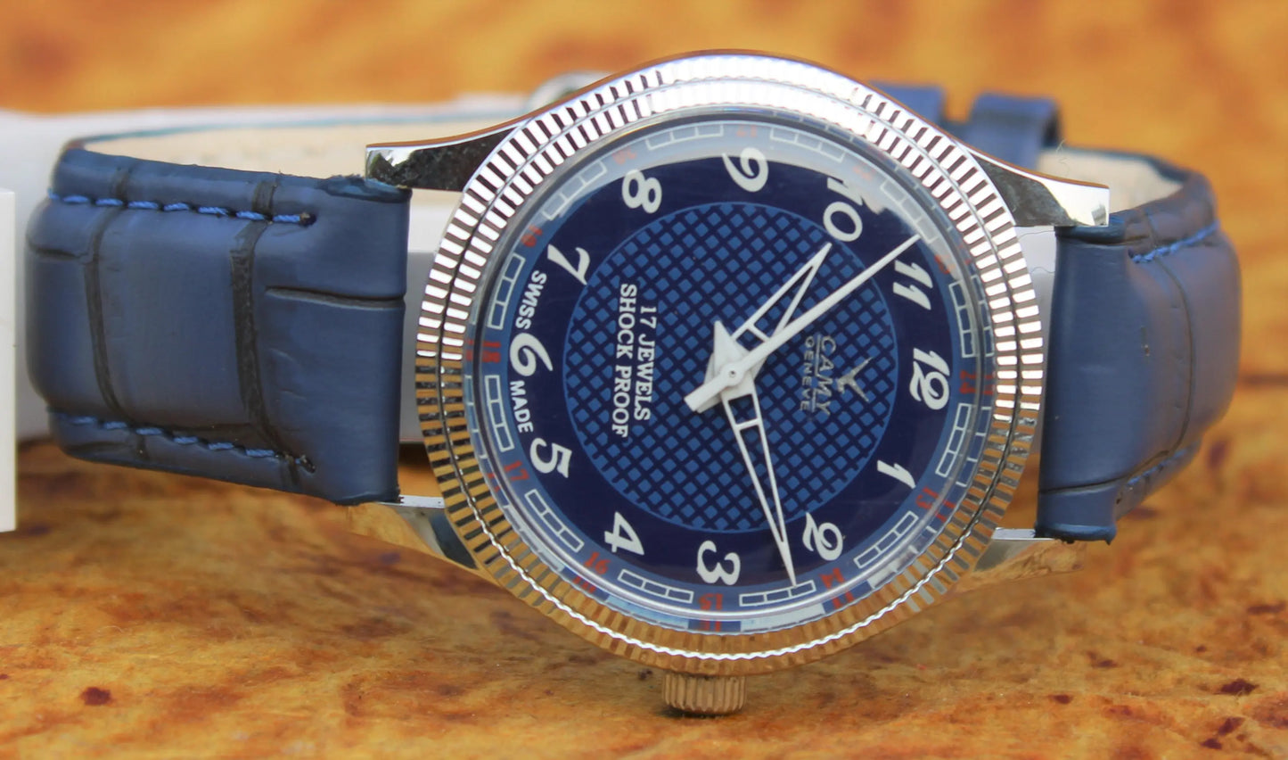 Camy Geneva 17 Jewels ST96 Vintage Mechanical Hand Wind Swiss Made Wristwatch - Genuine Vintage Watches