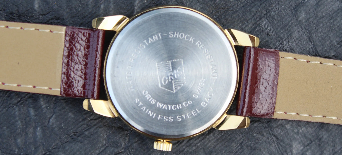 Oris Mechanical Wristwatch 17 Jewels FHF ST96 Hand Wind Swiss Made Movement - Genuine Vintage Watches