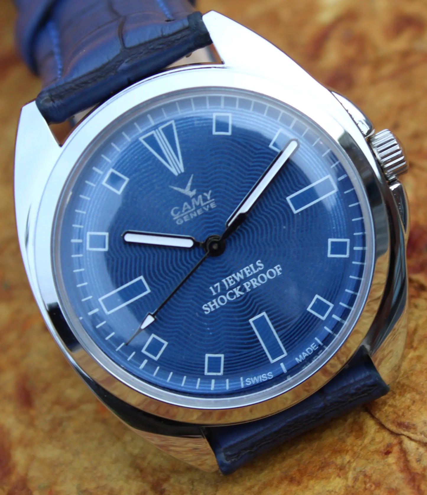 Camy ST96 17 Jewels Mechanical Vintage Hand Wind Swiss Made Wristwatch - Genuine Vintage Watches