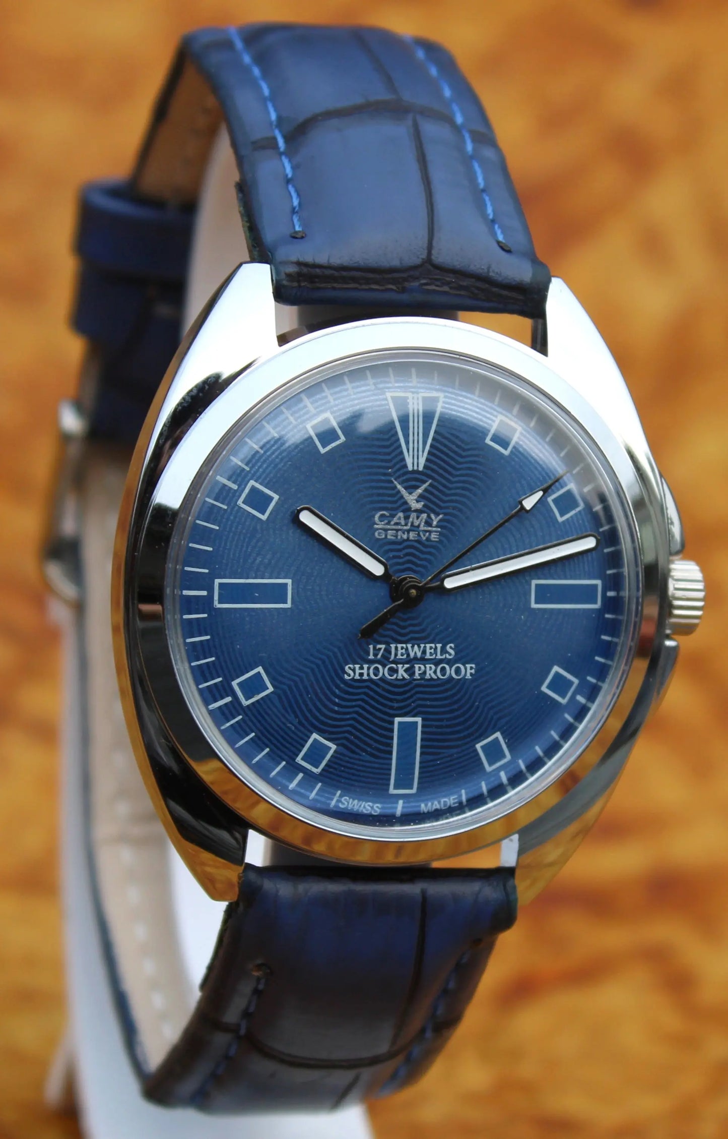 Camy ST96 17 Jewels Mechanical Vintage Hand Wind Swiss Made Wristwatch - Genuine Vintage Watches