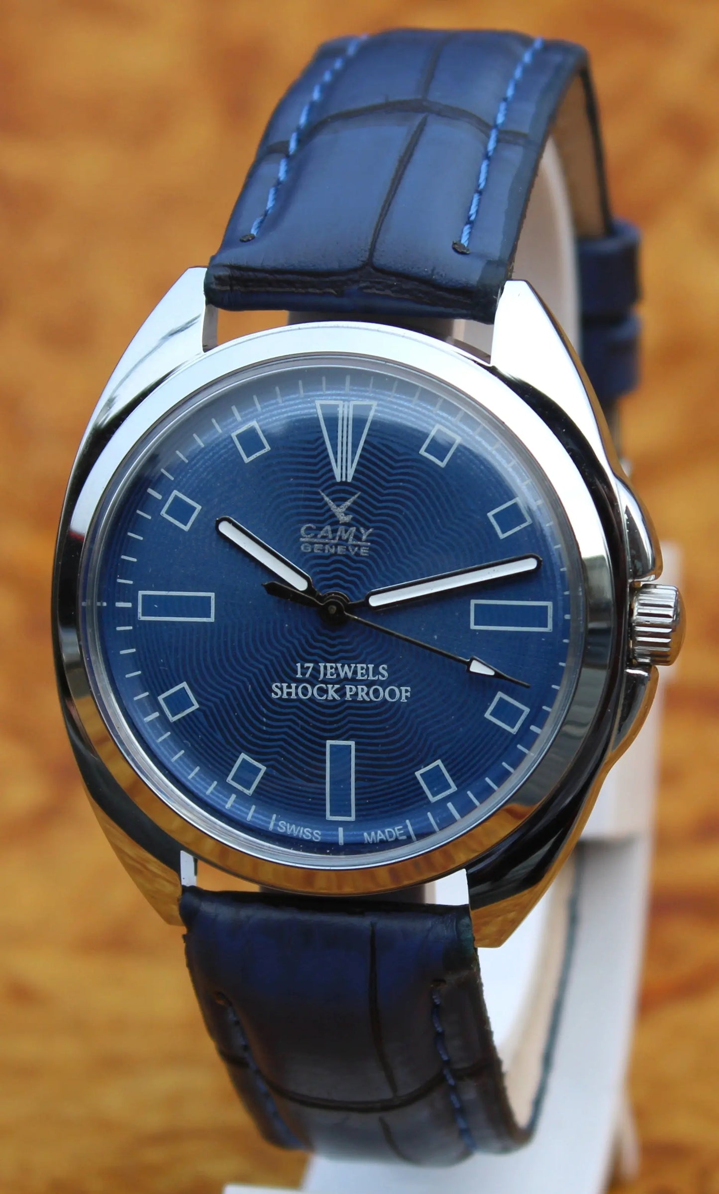Camy ST96 17 Jewels Mechanical Vintage Hand Wind Swiss Made Wristwatch - Genuine Vintage Watches