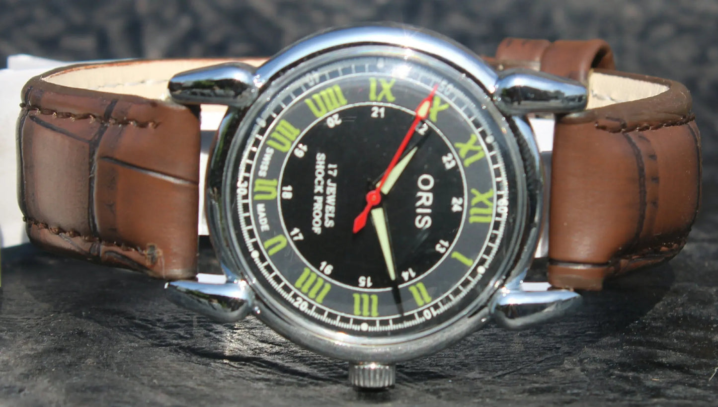 ORIS Mechanical Watch 17 Jewels FHF ST96 Hand Winding Swiss Made Movement - Genuine Vintage Watches