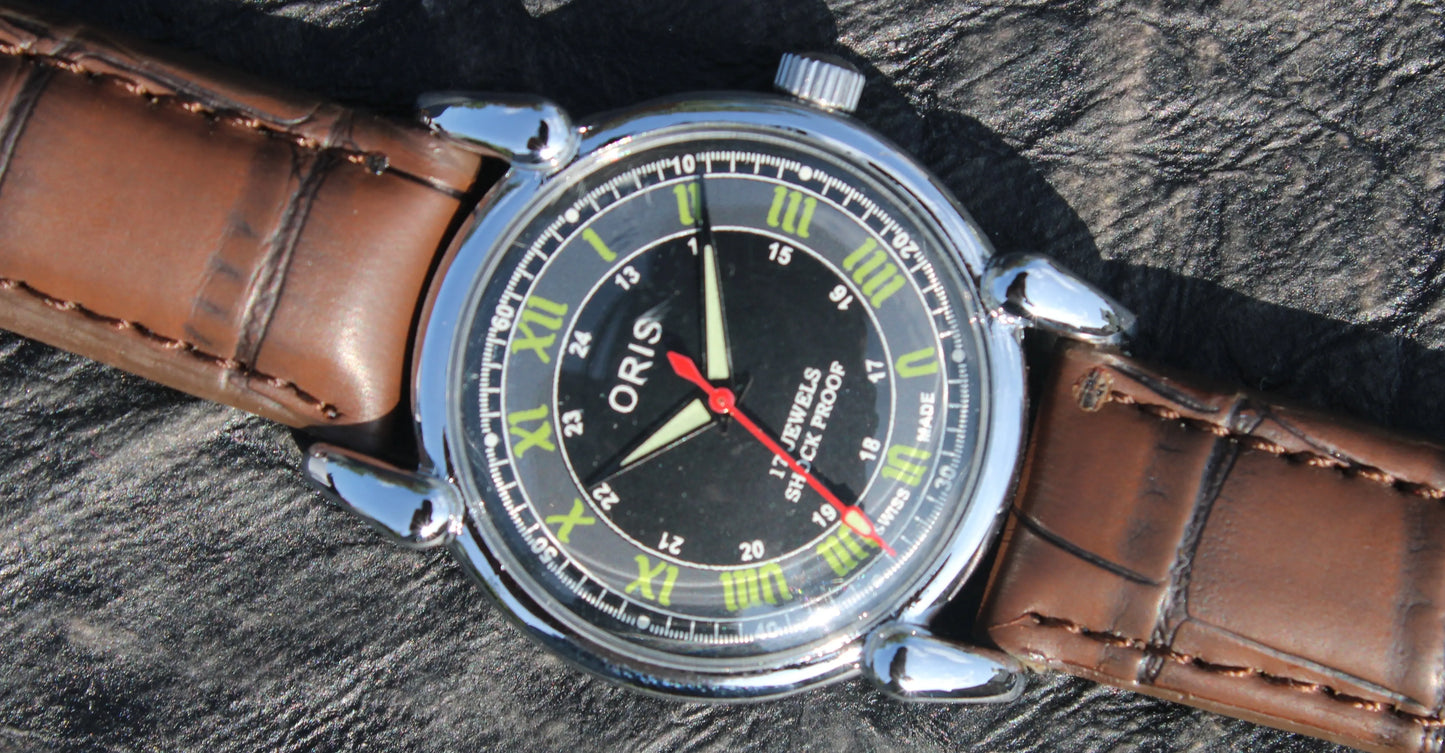 ORIS Mechanical Watch 17 Jewels FHF ST96 Hand Winding Swiss Made Movement - Genuine Vintage Watches