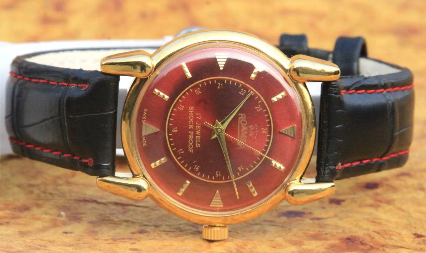 Roamer Vintage ST96 17 Jewels Hand Winding Swiss Made Wristwatch - Genuine Vintage Watches