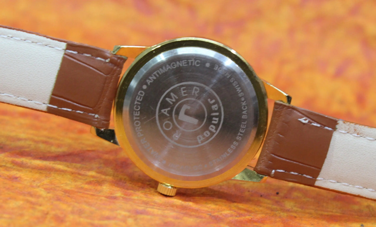 Gold Plated Watch Roamer 17 Jewels FHF ST96 Hand Wind Swiss Movement - Genuine Vintage Watches