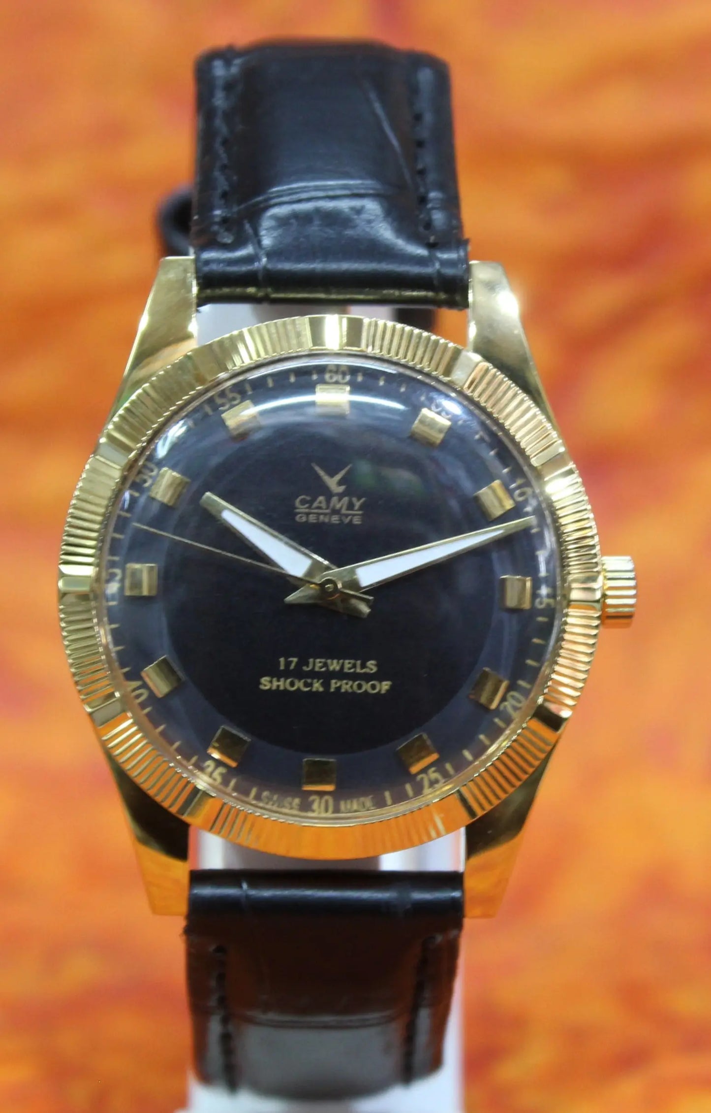 Swiss Made Mechanical Wristwatch Camy Geneva ST96 17 Jewels Hand Winding Movement - Genuine Vintage Watches