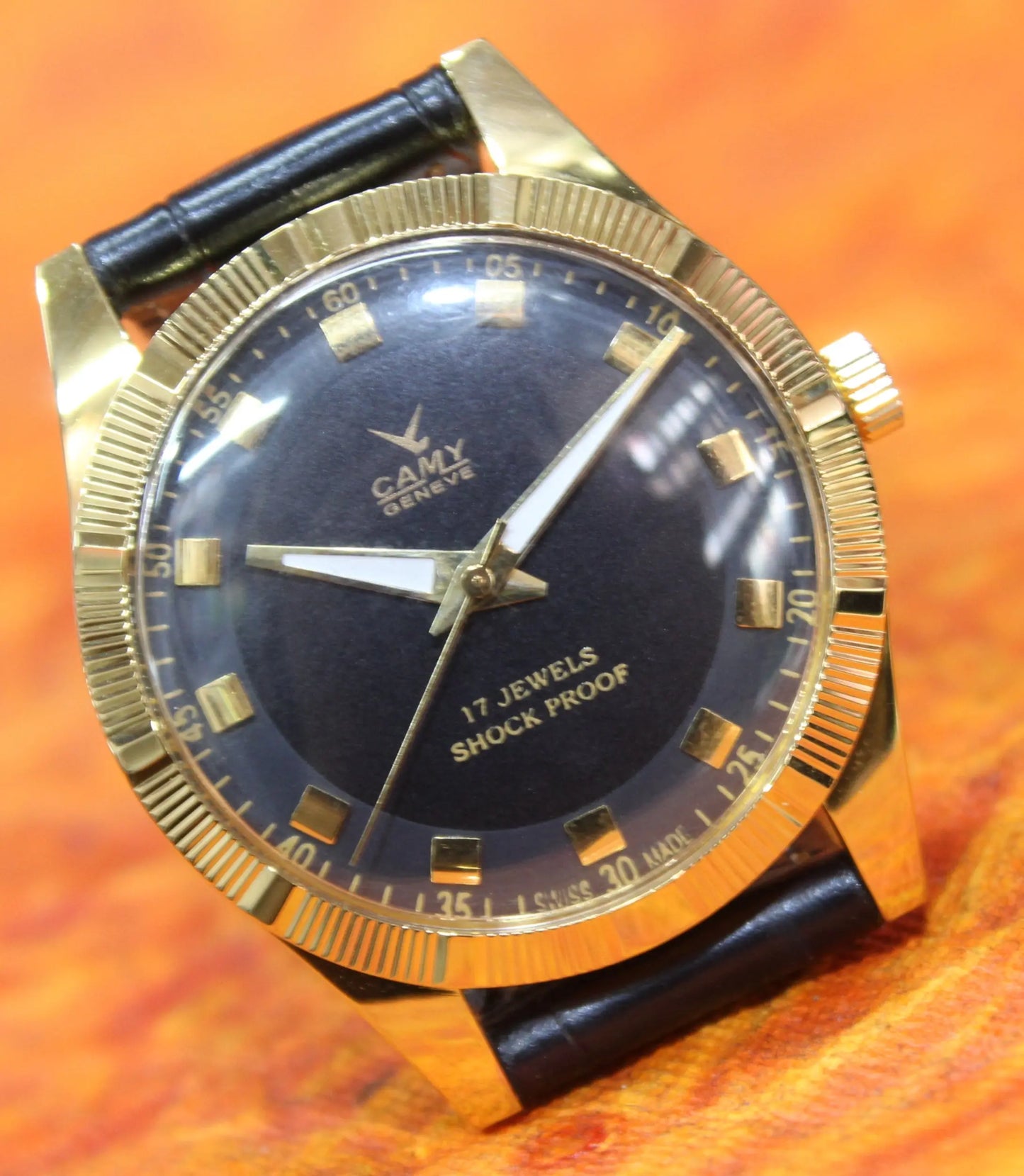 Swiss Made Mechanical Wristwatch Camy Geneva ST96 17 Jewels Hand Winding Movement - Genuine Vintage Watches