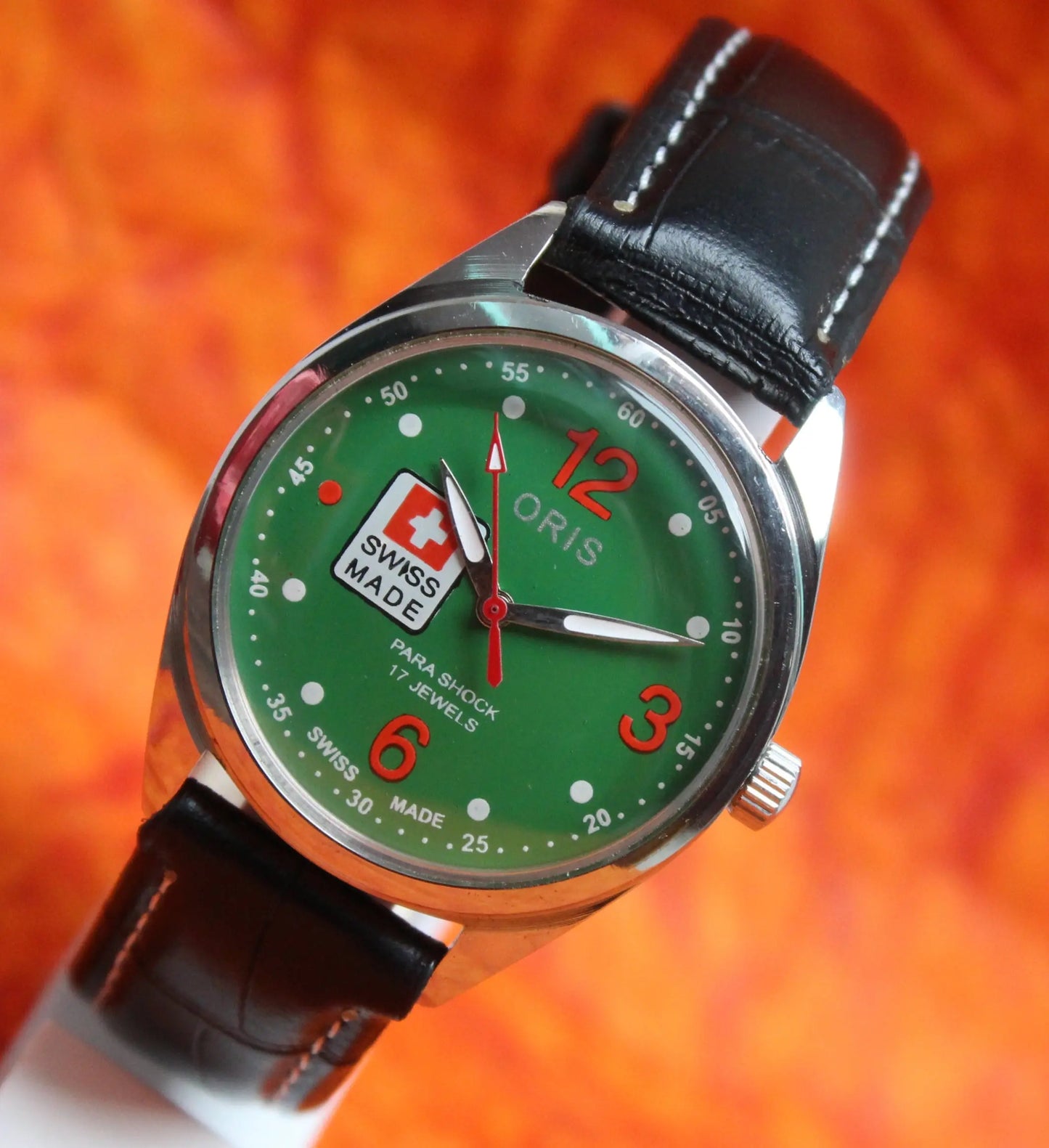 Mechanical Swiss Made Watch ORIS Vintage 17 Jewels ST96 Hand Wind Mechanism - Genuine Vintage Watches