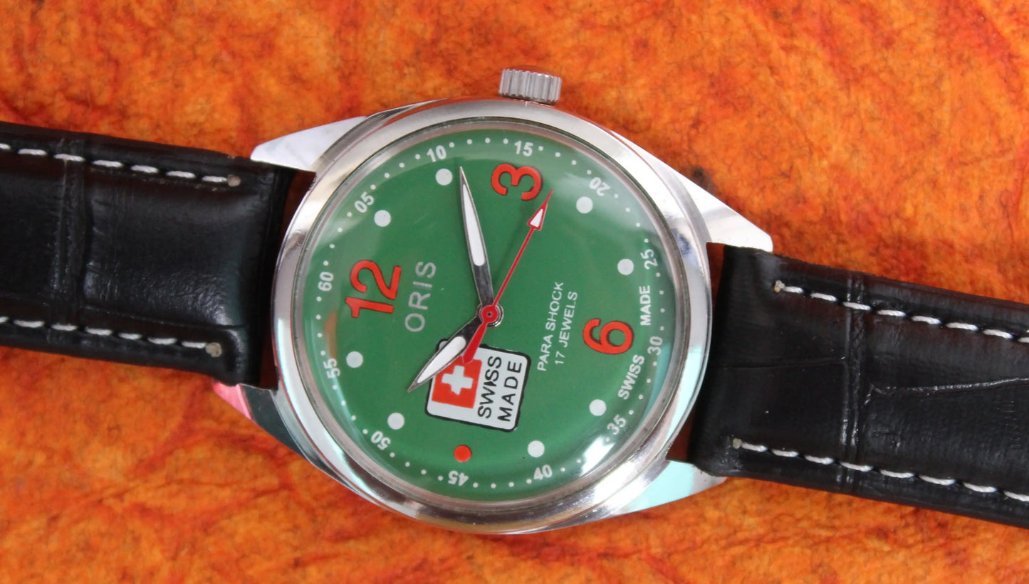 Mechanical Swiss Made Watch ORIS Vintage 17 Jewels ST96 Hand Wind Mechanism - Genuine Vintage Watches