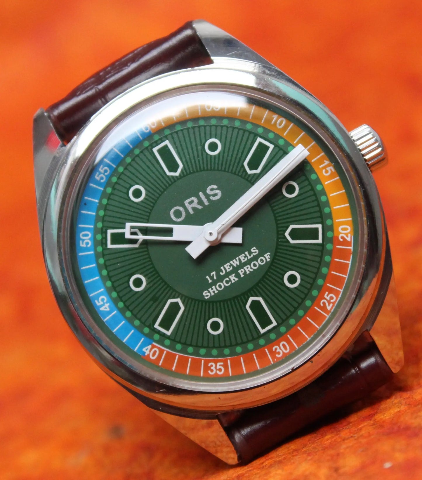 Oris Wristwatch 17 Jewels FHF ST96 Mechanical Hand Wind Swiss Made Movement - Genuine Vintage Watches