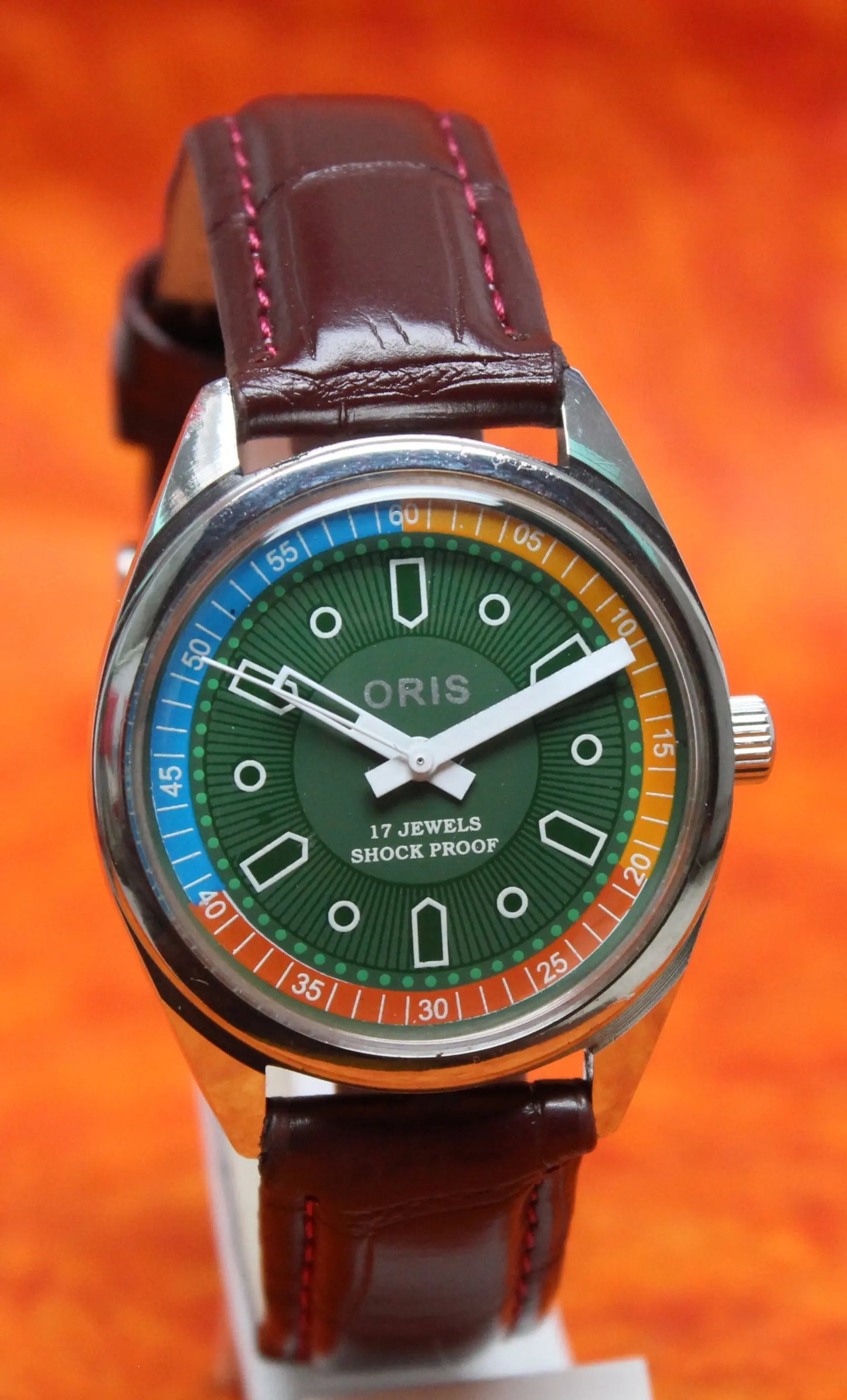 Oris Wristwatch 17 Jewels FHF ST96 Mechanical Hand Wind Swiss Made Movement - Genuine Vintage Watches
