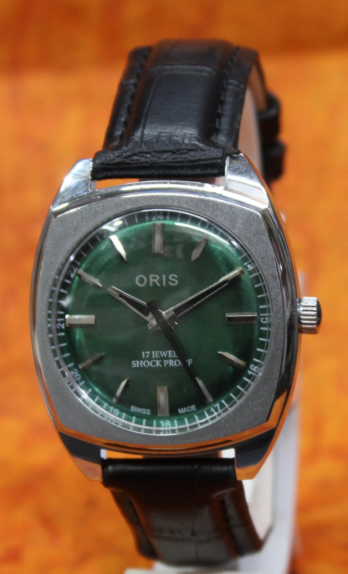 Antique Vintage ORIS 17 Jewels FHF ST9 Mechanical Hand Wind Swiss Made Men's Wristwatch - Genuine Vintage Watches