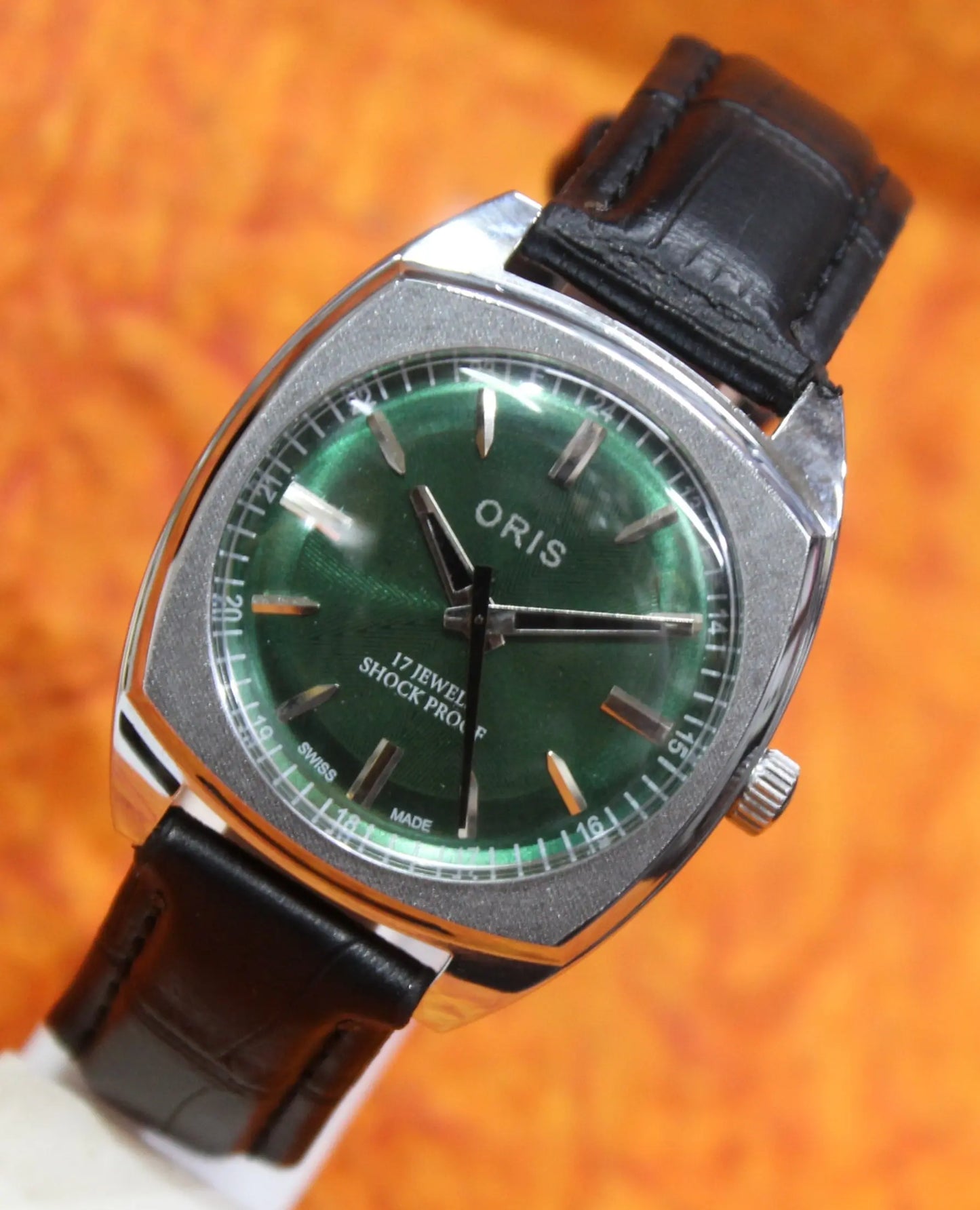 Antique Vintage ORIS 17 Jewels FHF ST9 Mechanical Hand Wind Swiss Made Men's Wristwatch - Genuine Vintage Watches