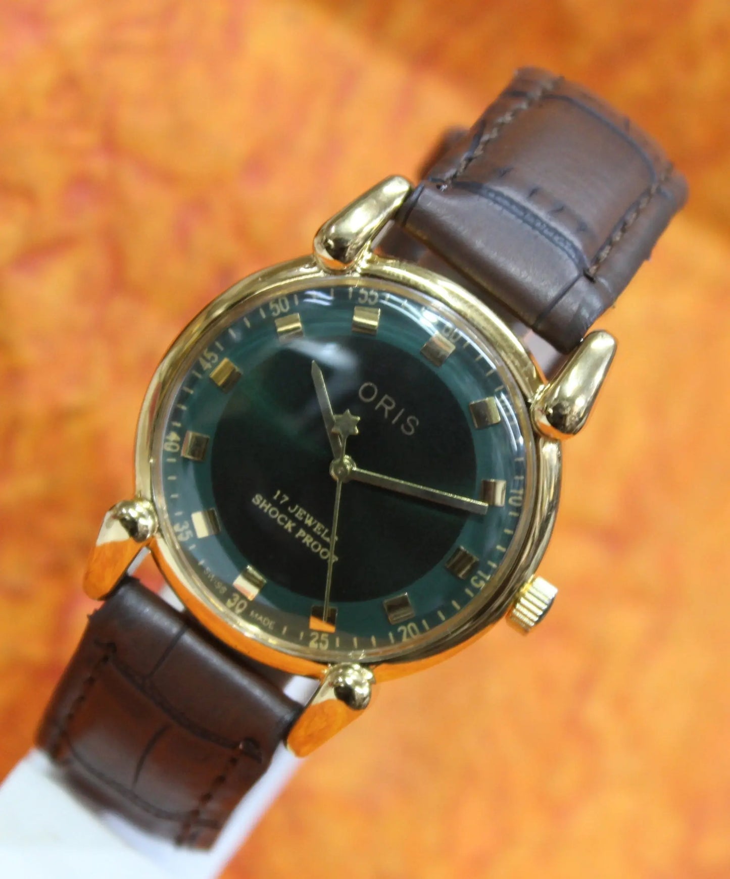 Antique Vintage ORIS 17 Jewels FHF ST9 Mechanical Hand Wind Swiss Made Men's Wristwatch - Genuine Vintage Watches