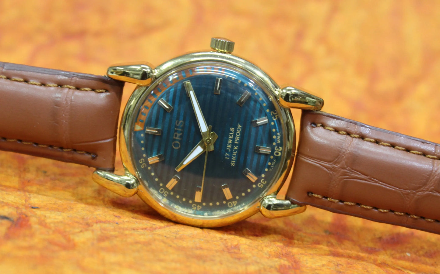 Men's Wristwatch Oris Vintage 17 Jewels FHF ST96 Mechanical Swiss Made Hand Winding - Genuine Vintage Watches