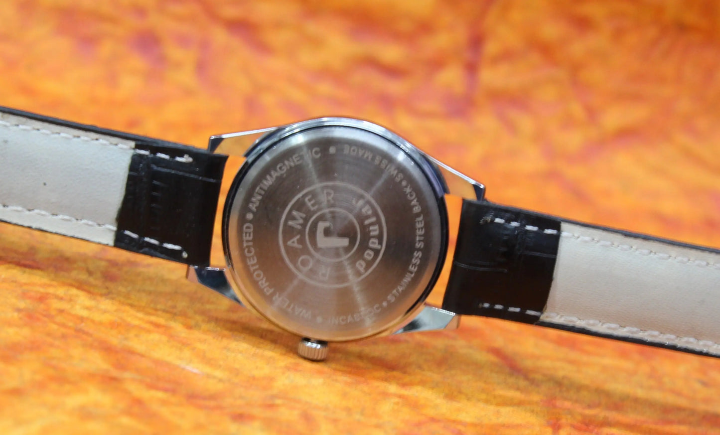 Roamer Vintage 17 Jewels FHF ST96 Mechanical Hand Winding Swiss Made Black Dial Wristwatch - Genuine Vintage Watches