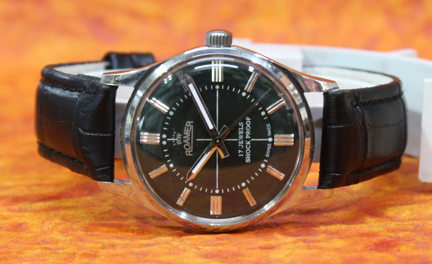 Hand Winding Swiss Made Wristwatch Roamer 17 Jewels FHF ST96 Vintage Mechanical Movement - Genuine Vintage Watches