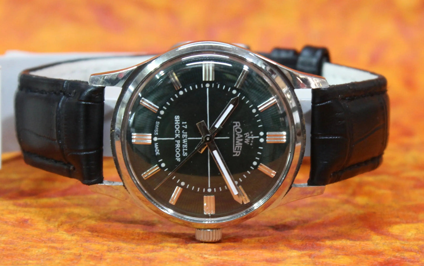 Hand Winding Swiss Made Wristwatch Roamer 17 Jewels FHF ST96 Vintage Mechanical Movement - Genuine Vintage Watches