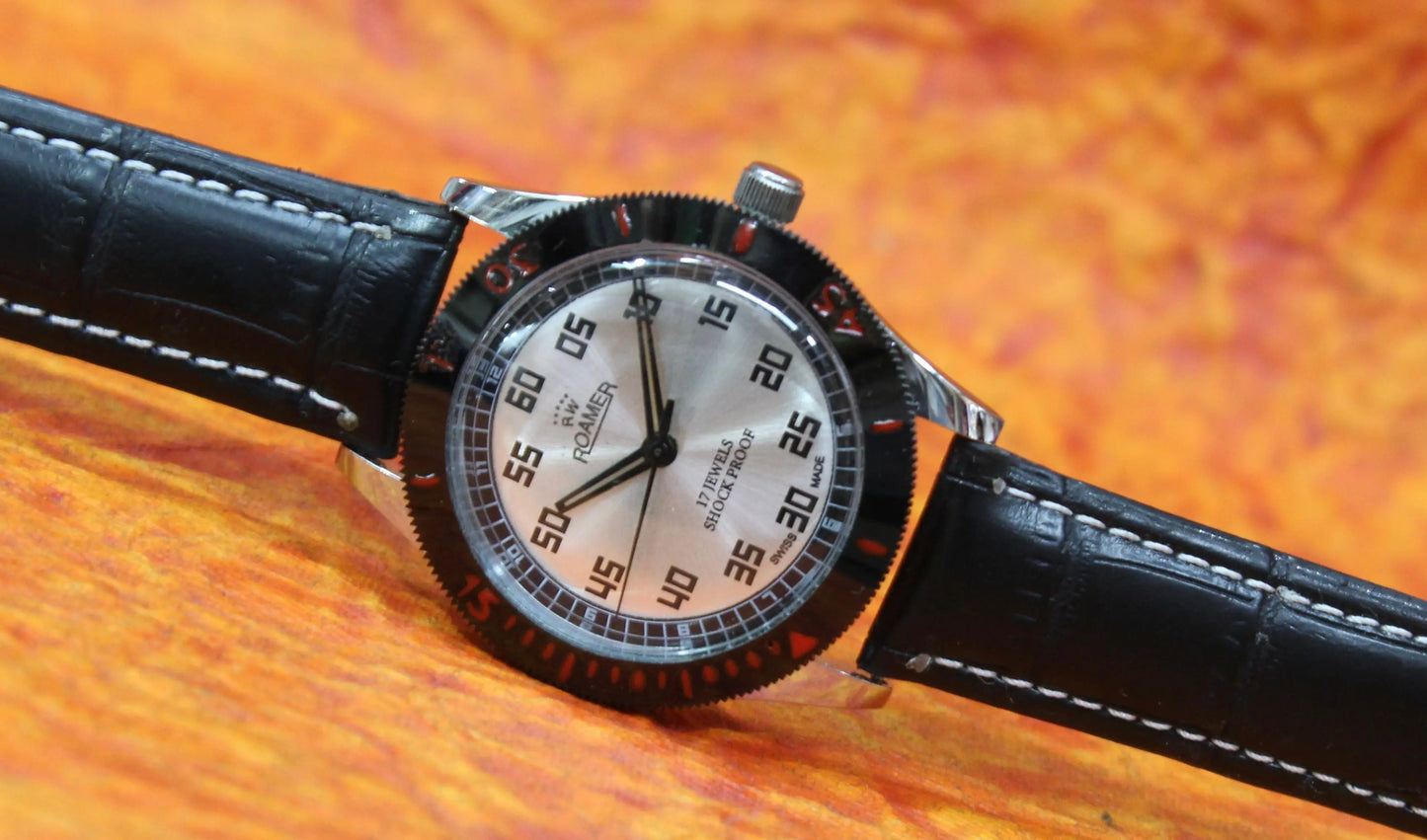 Roamer Swiss Watch 17 Jewels FHF ST96 Vintage Hand Wind Mechanical Movement - Genuine Vintage Watches