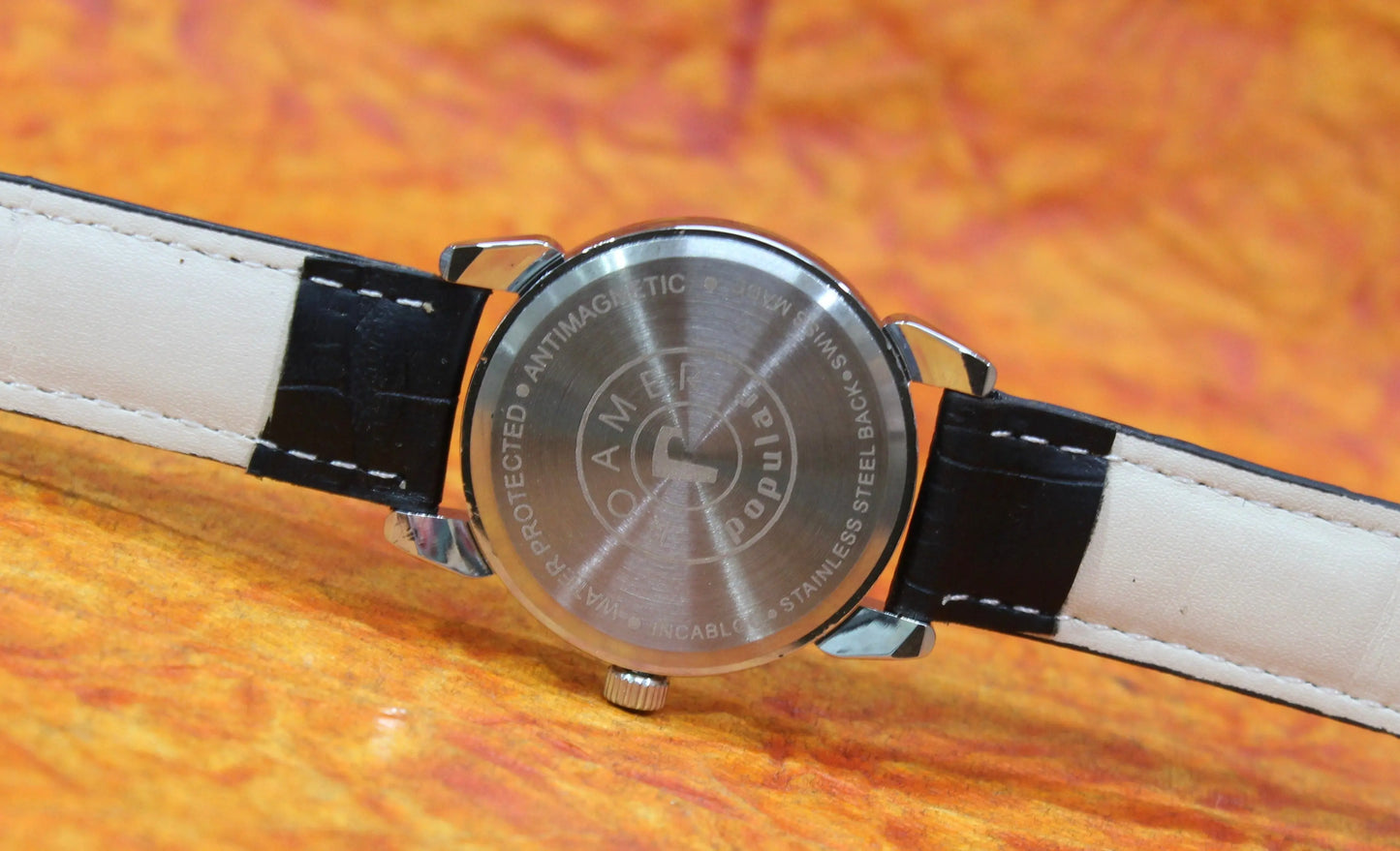 Roamer Vintage 17 Jewels FHF ST96 Mechanical Hand Winding Swiss Made Green Dial Wristwatch - Genuine Vintage Watches