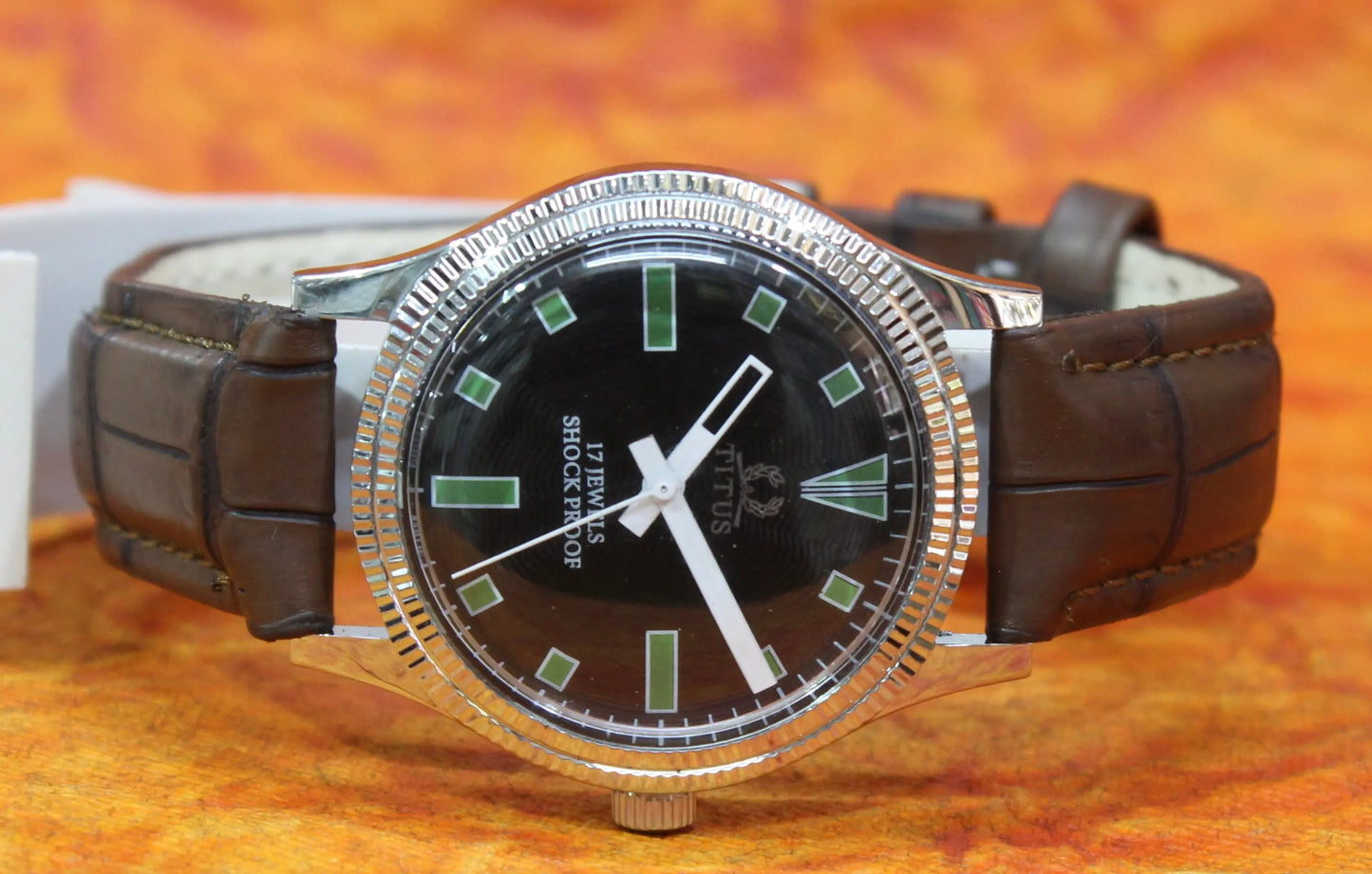 Titus Vintage Wristwatch 17 Jewels FHF ST96 Mechanical Hand Winding Swiss Made - Genuine Vintage Watches