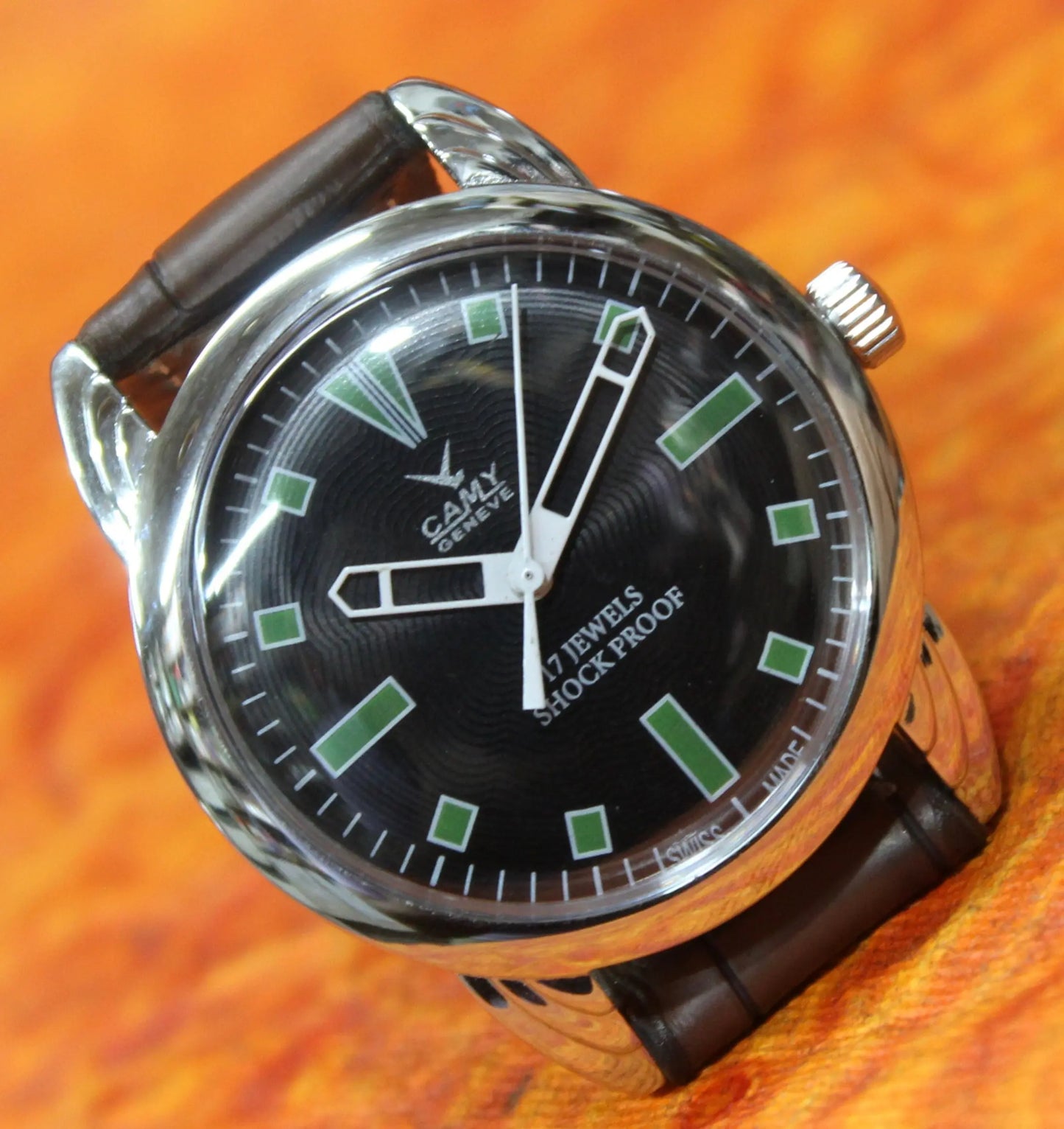 Mechanical Hand Winding Watch Camy Geneva 17 Jewels ST96 Swiss Made Mechanism - Genuine Vintage Watches