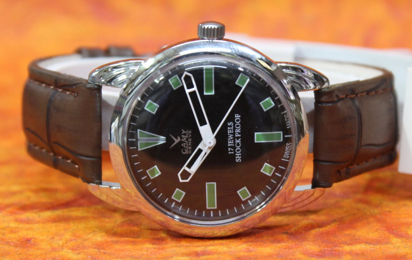 Mechanical Hand Winding Watch Camy Geneva 17 Jewels ST96 Swiss Made Mechanism - Genuine Vintage Watches