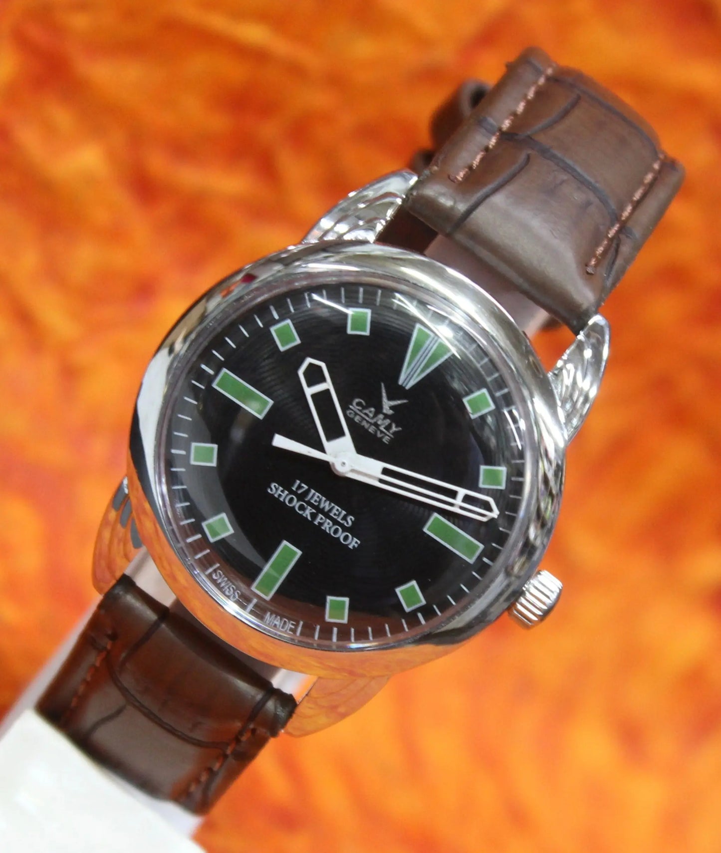 Mechanical Hand Winding Watch Camy Geneva 17 Jewels ST96 Swiss Made Mechanism - Genuine Vintage Watches
