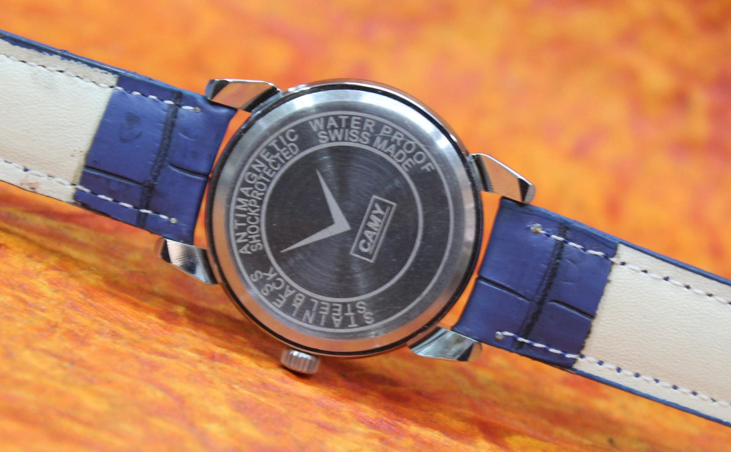 Camy Geneva Vintage 17 Jewels FHF ST96 Mechanical Hand Winding Swiss Made Wristwatch - Genuine Vintage Watches