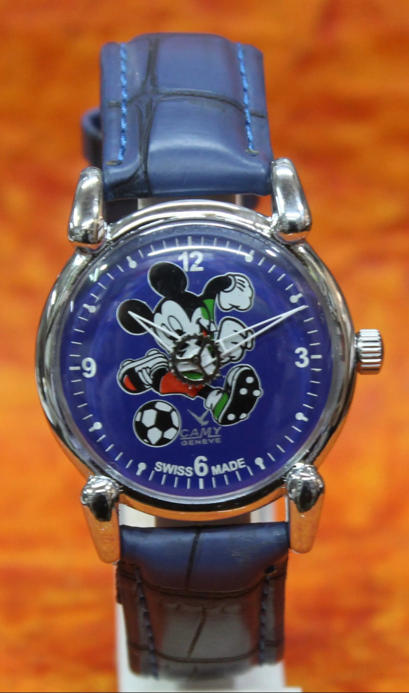 Mickey Mouse Wrist watch Camy Geneva 17 Jewels ST96 Mechanical Hand Wind Movement