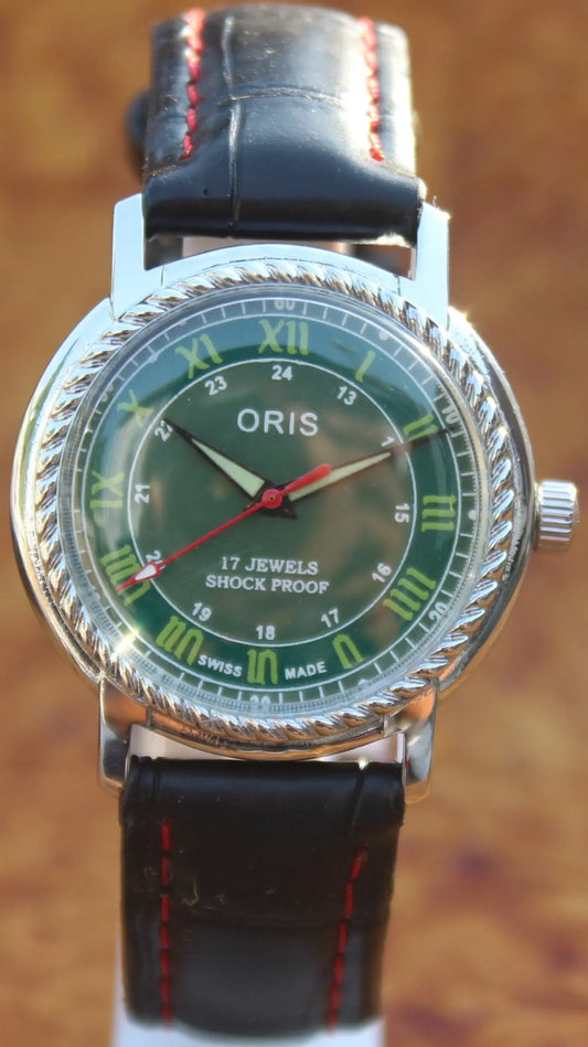 Antique Vintage ORIS 17 Jewels FHF ST96 Mechanical Hand Wind Swiss Made Men's Wristwatch - Genuine Vintage Watches