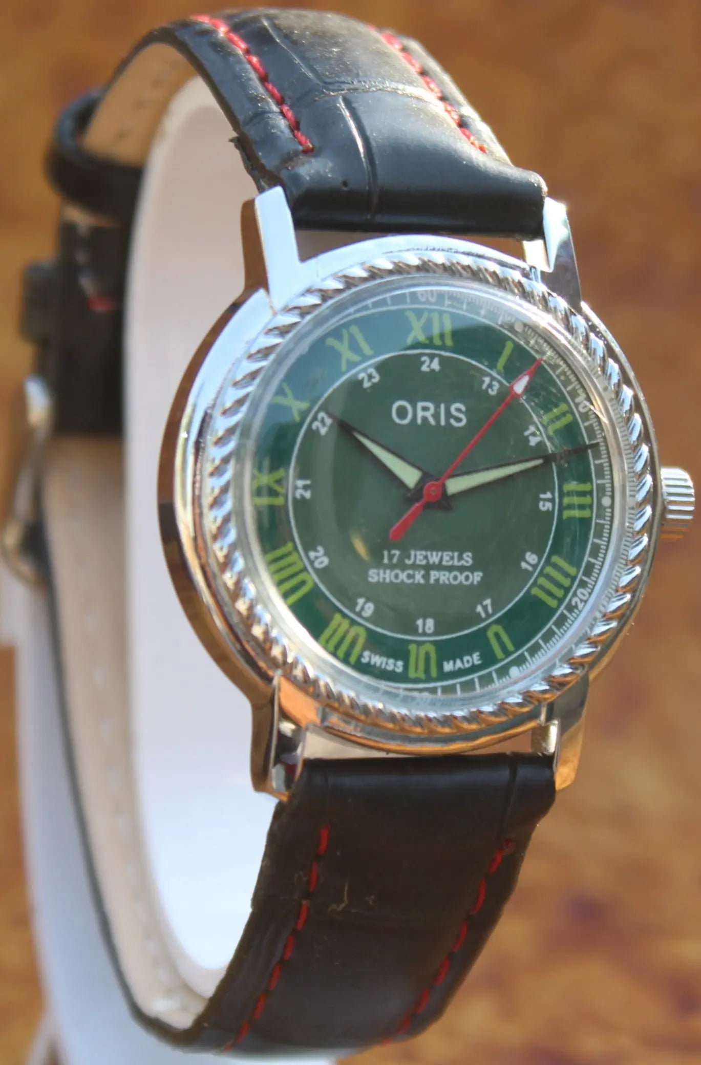 Antique Vintage ORIS 17 Jewels FHF ST96 Mechanical Hand Wind Swiss Made Men's Wristwatch - Genuine Vintage Watches