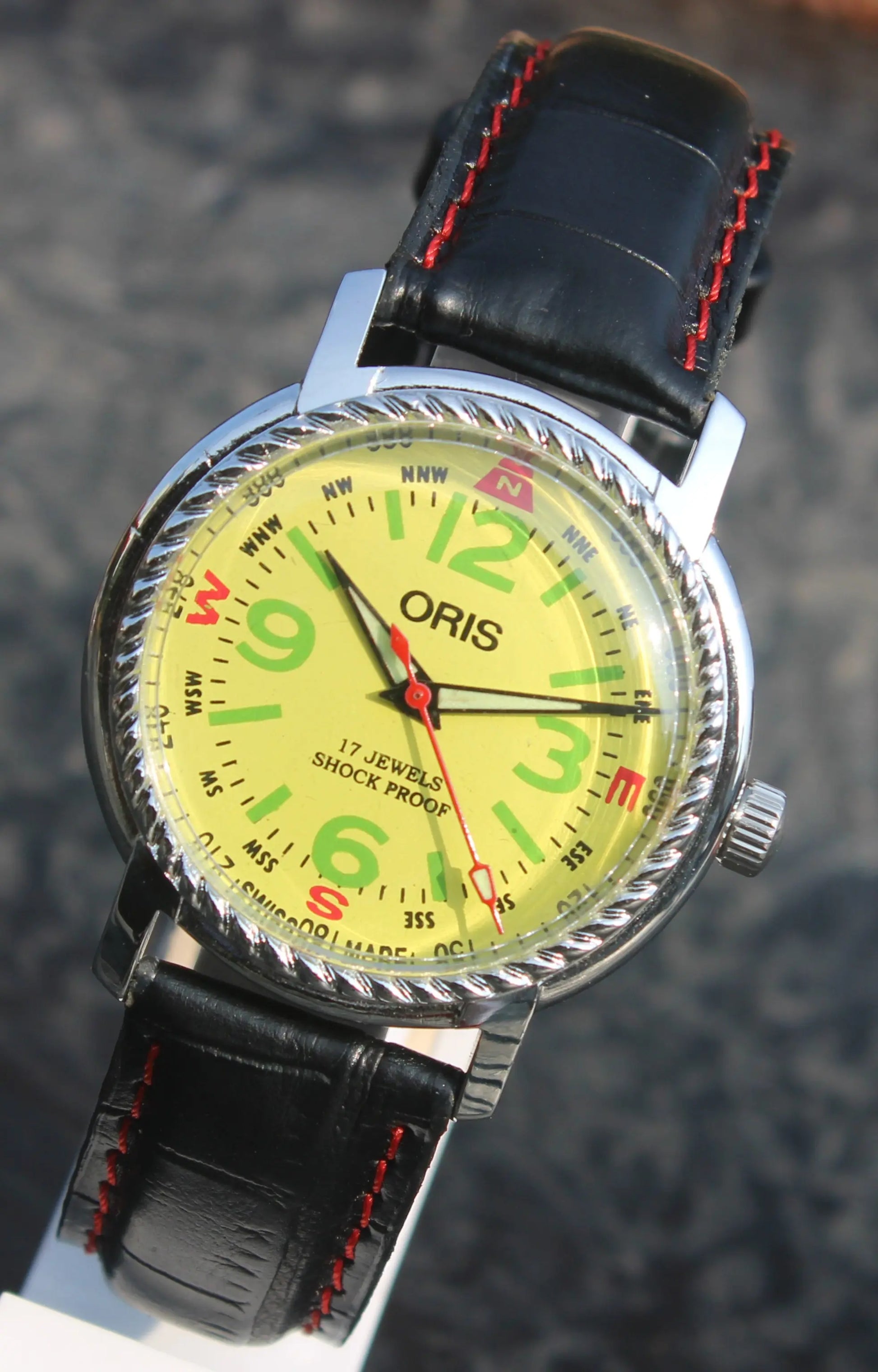 FHF ST96 Wristwatch ORIS 17 Jewels Vintage Mechanical Hand Wind Swiss Movement - Genuine Vintage Watches