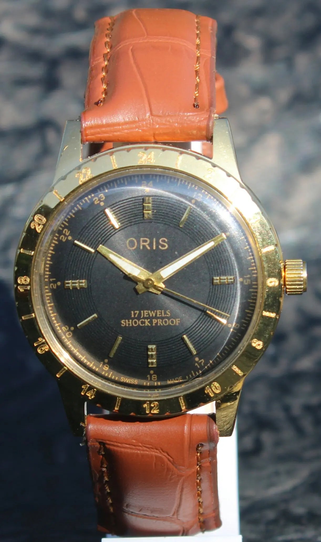 Antique Vintage ORIS 17 Jewels FHF ST9 Mechanical Hand Wind Swiss Made Men's Wristwatch - Genuine Vintage Watches