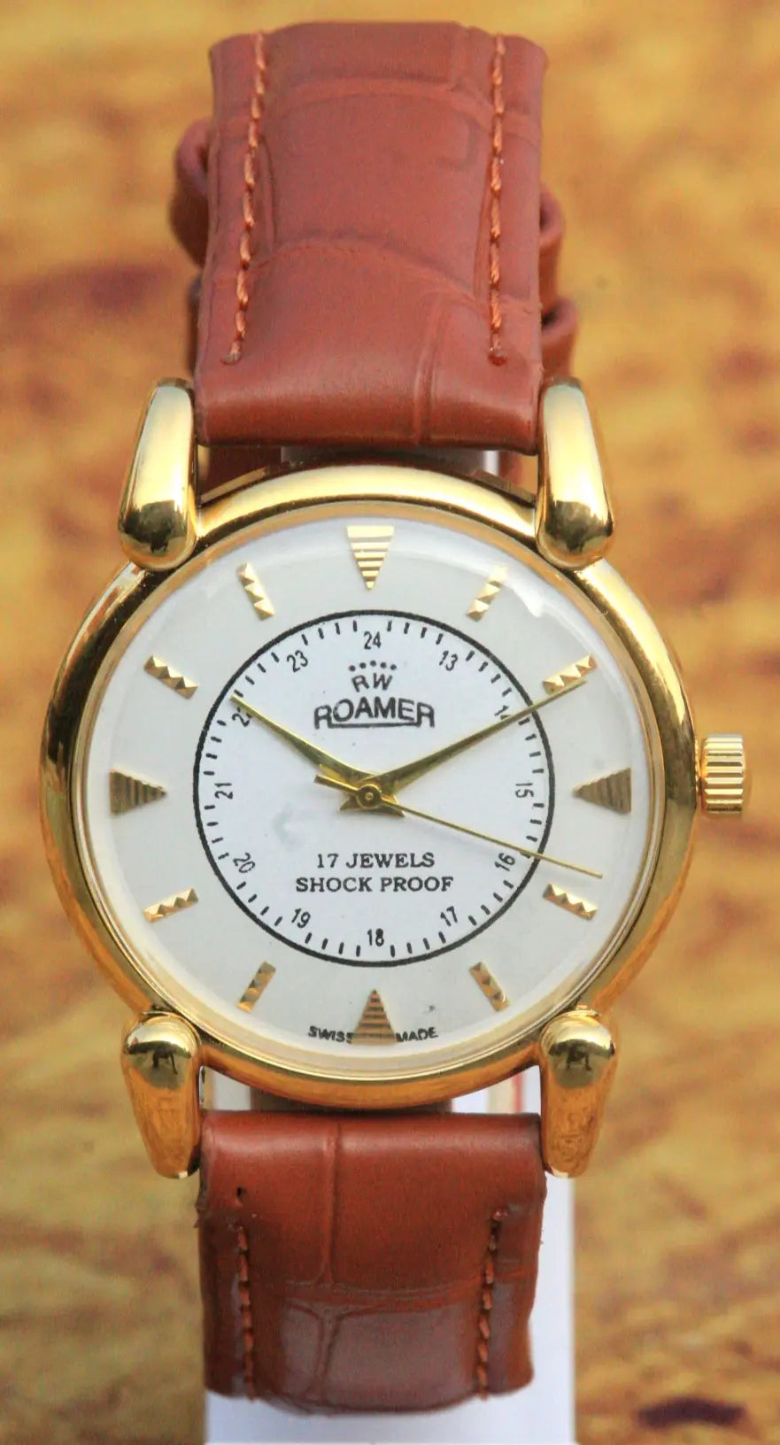 Roamer Vintage Mechanical 17 Jewels FHF ST96 Hand Winding Swiss Made Men's Wristwatch - Genuine Vintage Watches