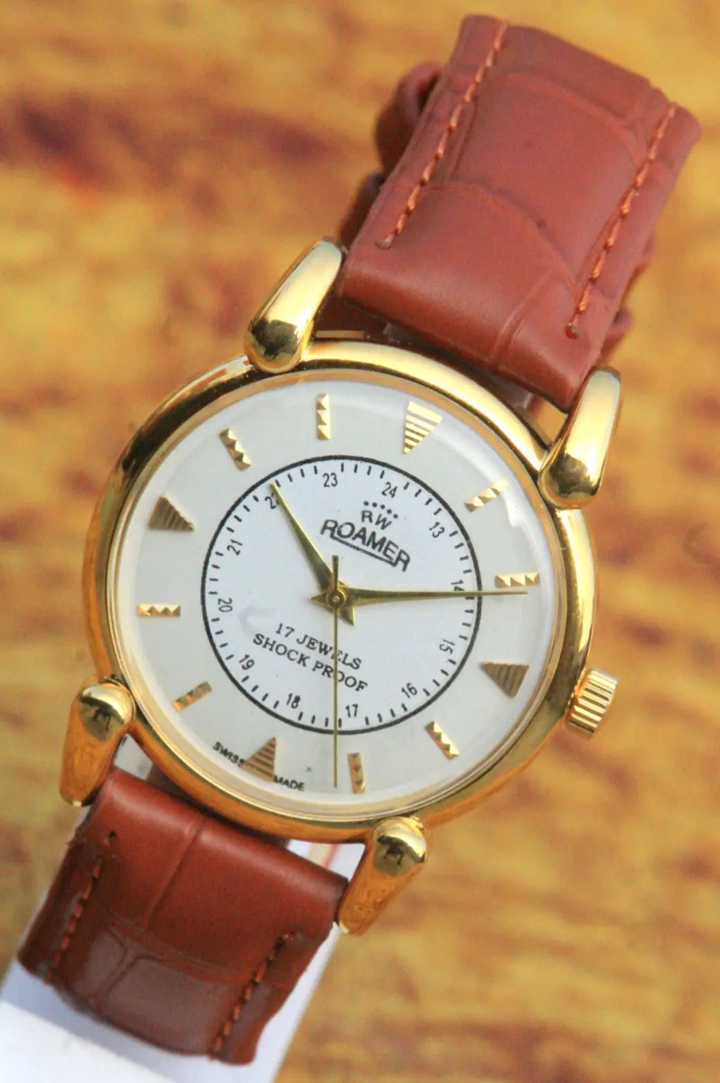 Roamer Vintage Mechanical 17 Jewels FHF ST96 Hand Winding Swiss Made Men's Wristwatch - Genuine Vintage Watches