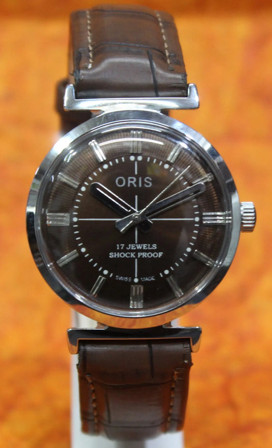 Men's Antique Watch ORIS Vintage 17 Jewels ST96 Mechanical Hand Wind Mechanism - Genuine Vintage Watches