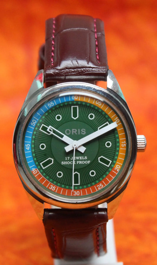 Oris Wristwatch 17 Jewels FHF ST96 Mechanical Hand Wind Swiss Made Movement - Genuine Vintage Watches