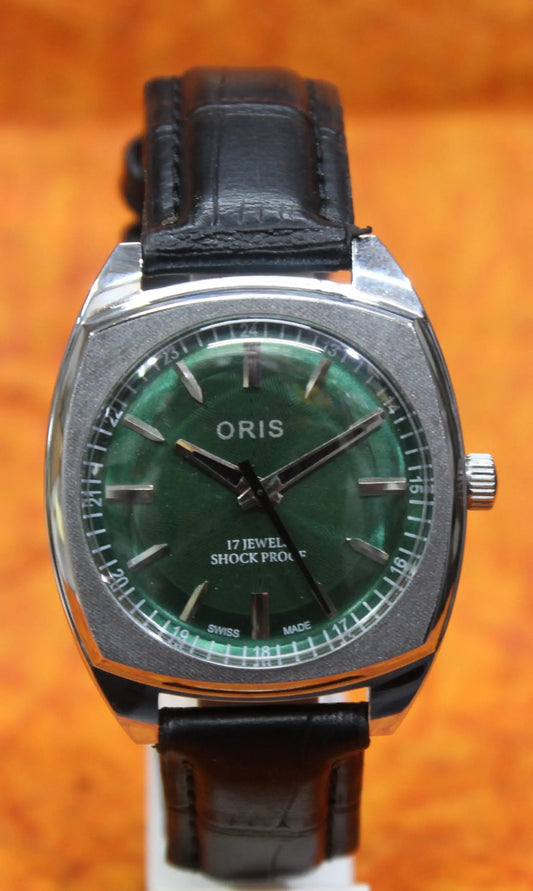 Antique Vintage ORIS 17 Jewels FHF ST9 Mechanical Hand Wind Swiss Made Men's Wristwatch - Genuine Vintage Watches