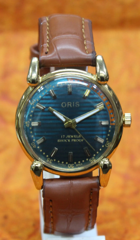 Men's Wristwatch Oris Vintage 17 Jewels FHF ST96 Mechanical Swiss Made Hand Winding - Genuine Vintage Watches