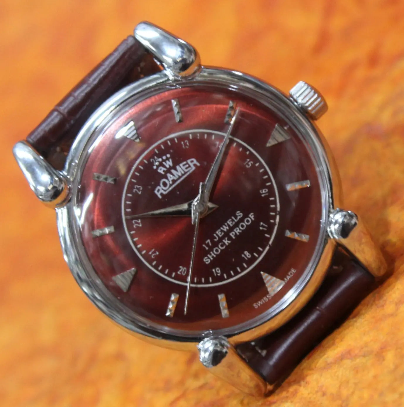 Roamer ST96 Wristwatch 17 Jewels Vintage Mechanical Hand Winding Swiss Made Mechanism - Genuine Vintage Watches