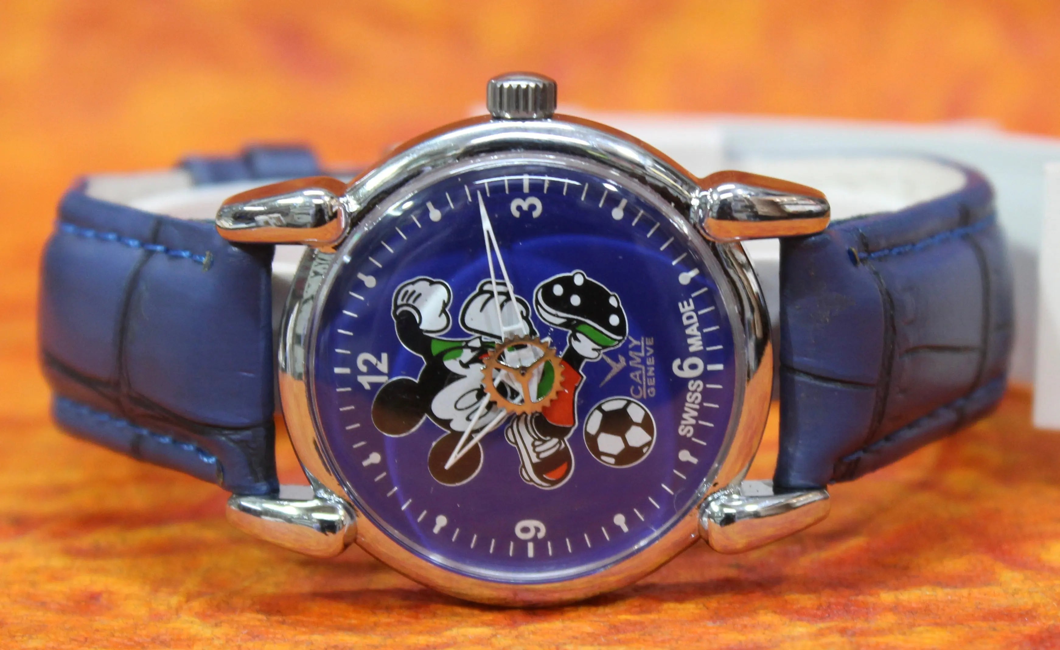 Mickey Mouse Wrist watch Camy Geneva 17 Jewels ST96 Mechanical Hand Wind Movement