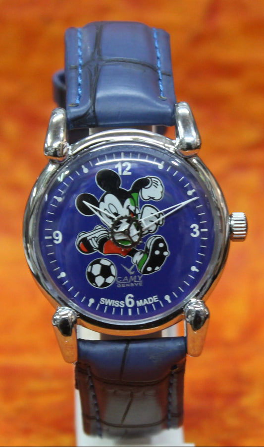 Mickey Mouse Wrist watch Camy Geneva 17 Jewels ST96 Mechanical Hand Wind Movement - Genuine Vintage Watches