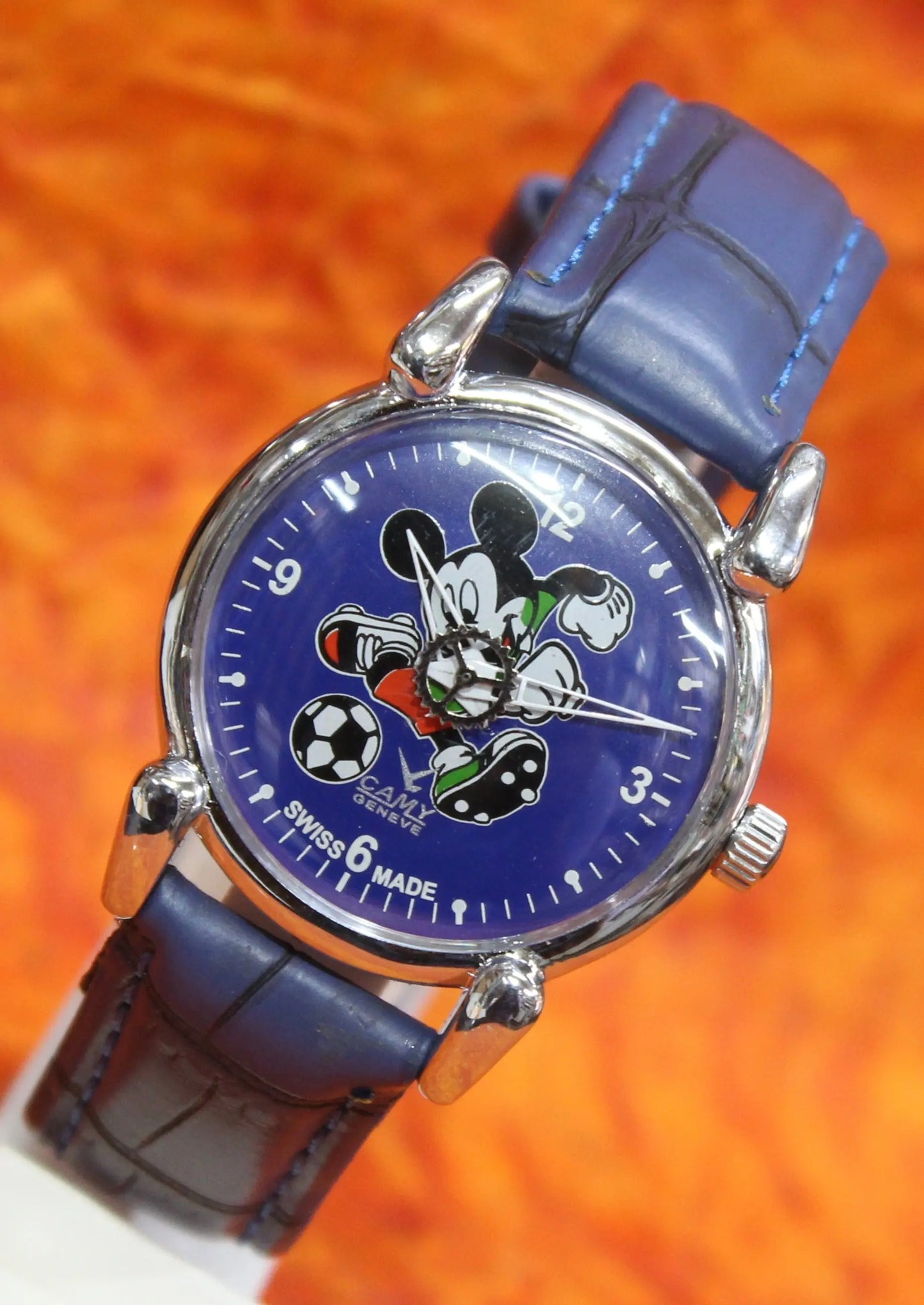 Mickey Mouse Wrist watch Camy Geneva 17 Jewels ST96 Mechanical Hand Wind Movement - Genuine Vintage Watches