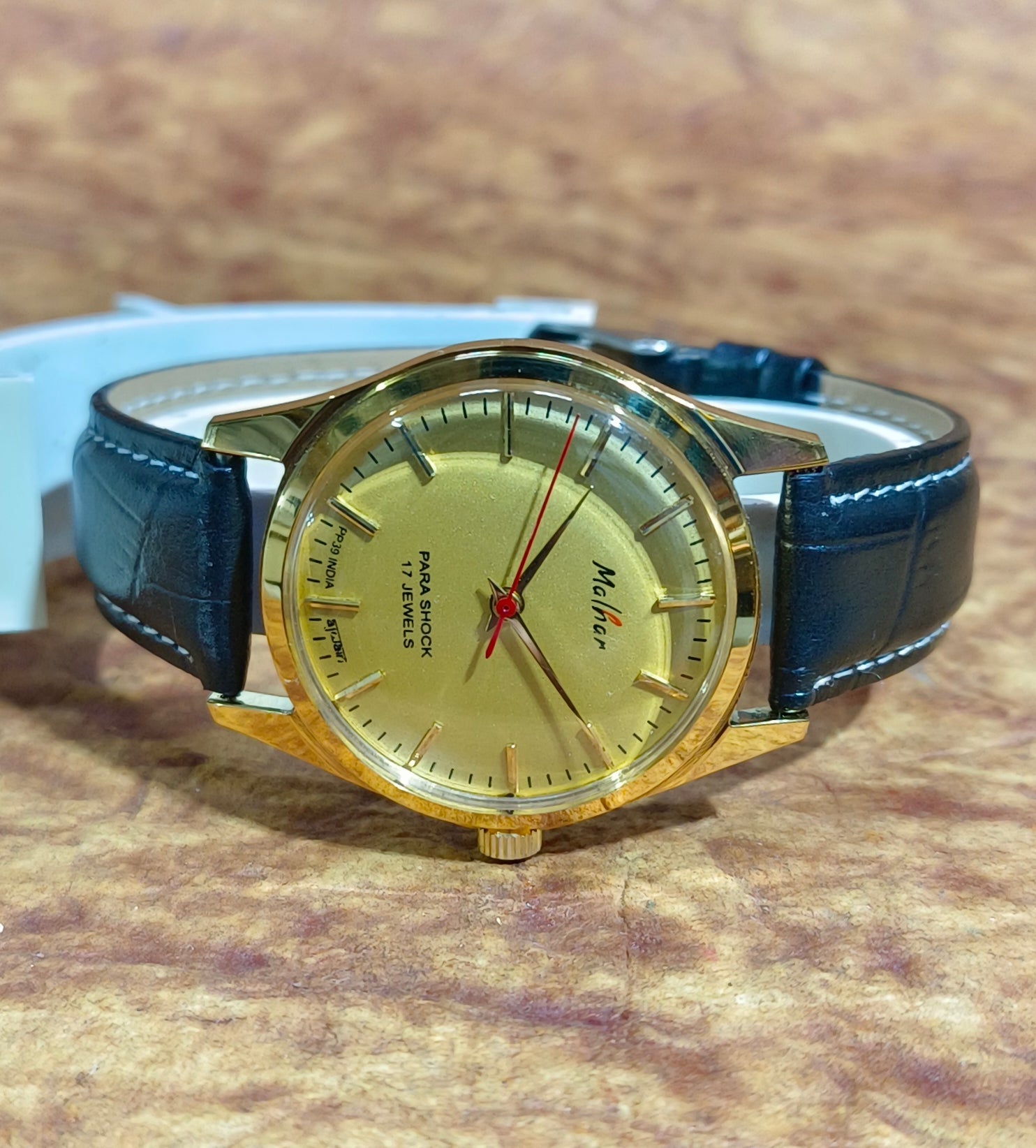 HMT Malhar Hand Wind Mechanical See-Through Back Vintage Men's Wristwatch Geniune-Vintage-Watches