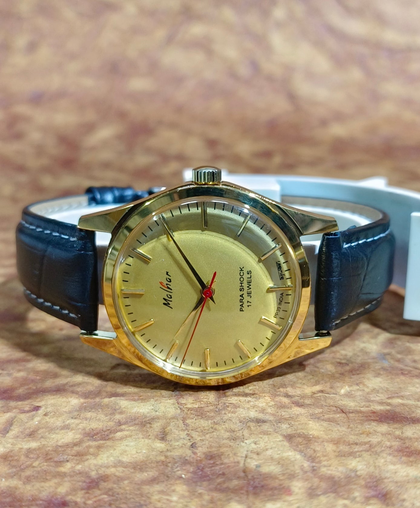 HMT Malhar Hand Wind Mechanical See-Through Back Vintage Men's Wristwatch Geniune-Vintage-Watches