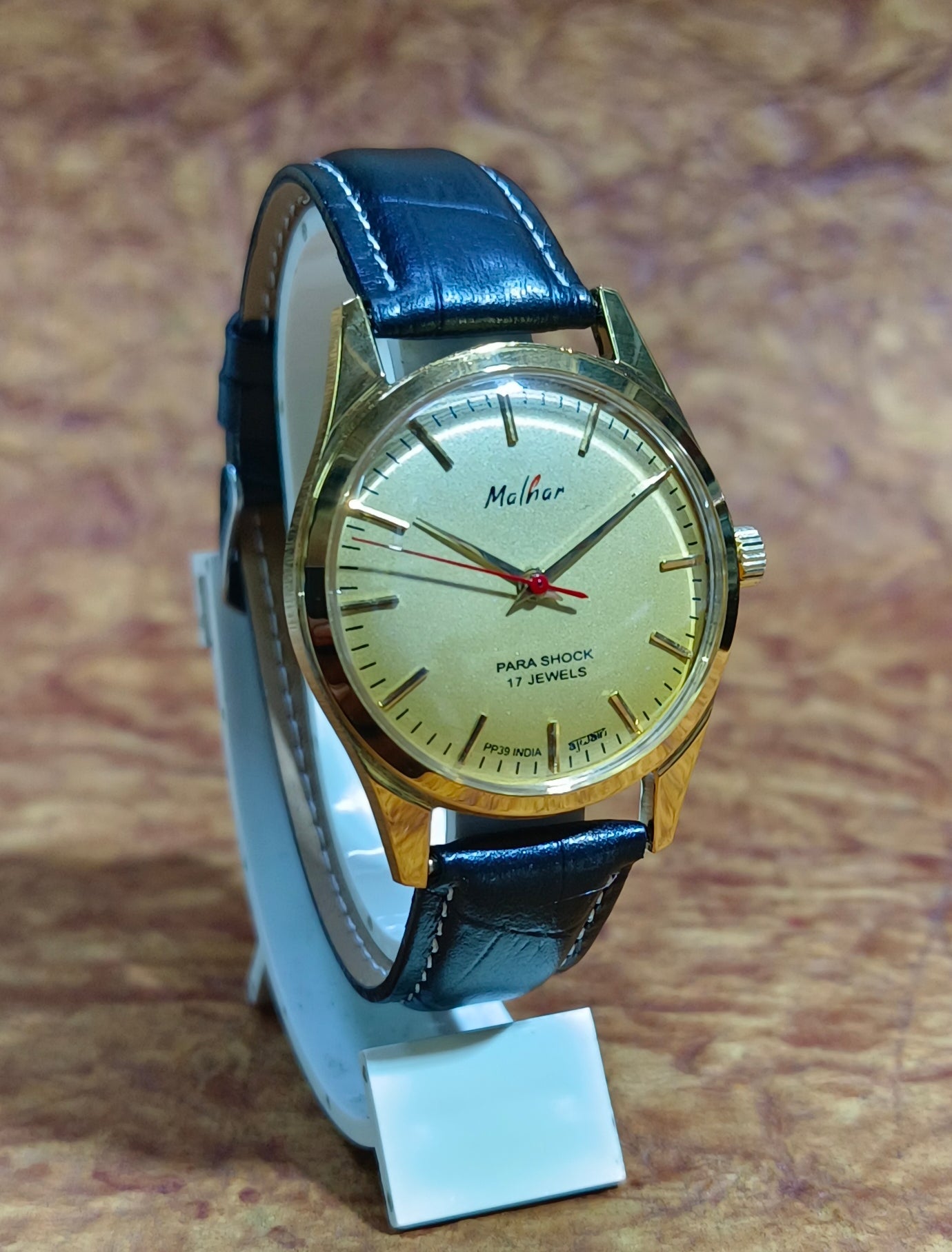 HMT Malhar Hand Wind Mechanical See-Through Back Vintage Men's Wristwatch Geniune-Vintage-Watches