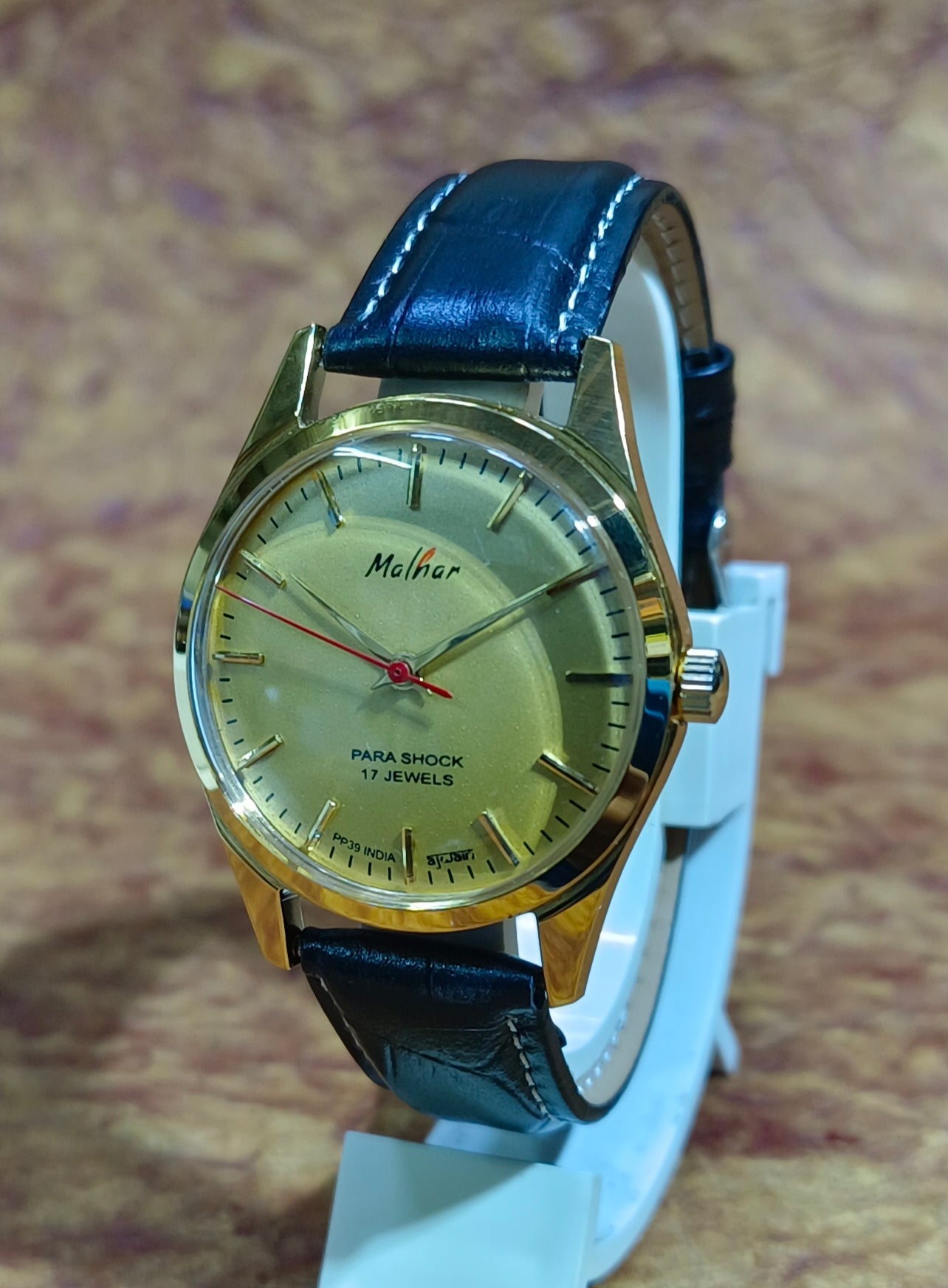 HMT Malhar Hand Wind Mechanical See-Through Back Vintage Men's Wristwatch Geniune-Vintage-Watches