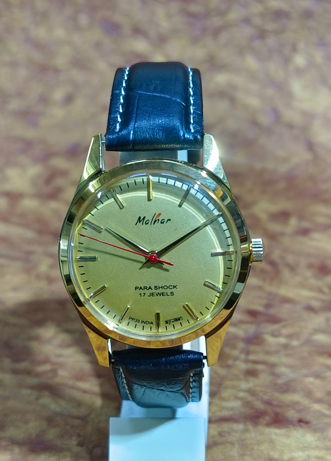 HMT Malhar Hand Wind Mechanical See-Through Back Vintage Men's Wristwatch Geniune-Vintage-Watches
