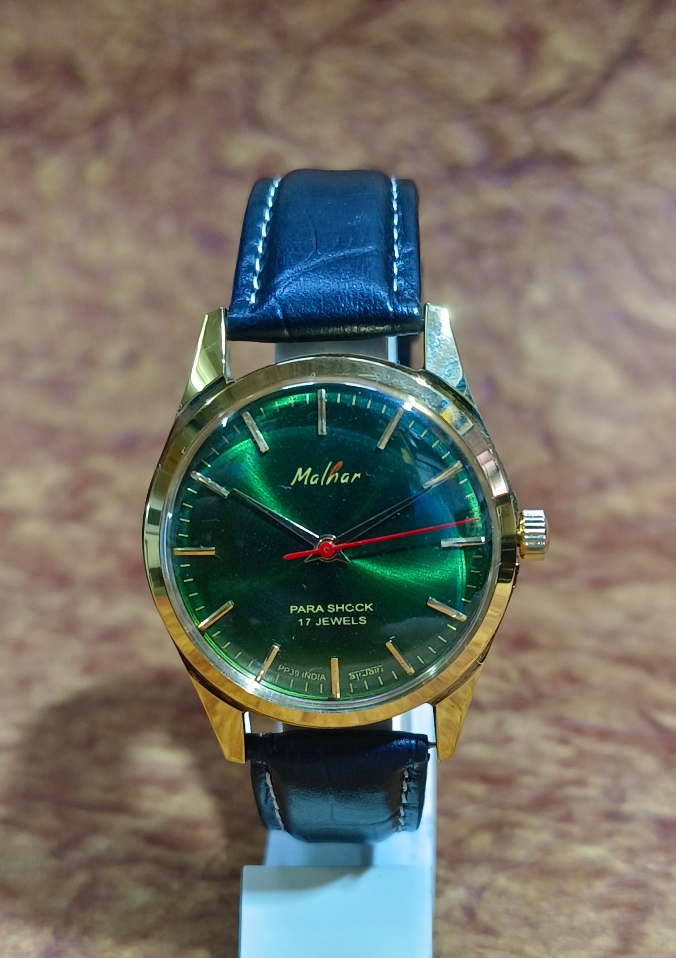 Vintage HMT Malhar Manual Wind Mechanical Watch Exhibition Case Back Men's Watch Geniune-Vintage-Watches